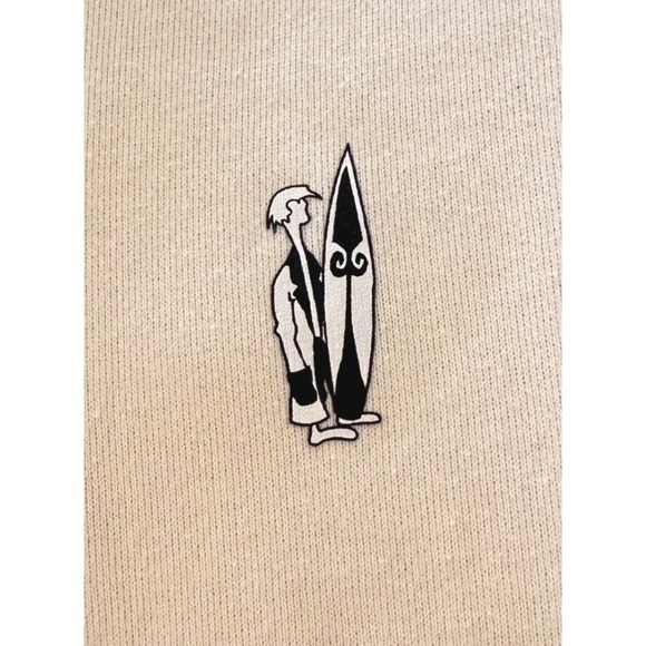 Mono B Wide Leg Cream Lounge Pants Womens Small Drawstring Casual Comfy Surfer - Picture 8 of 9